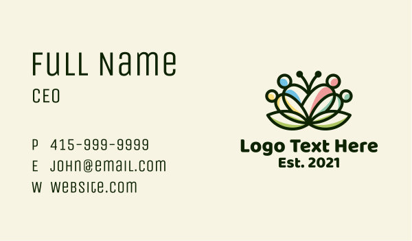 Lotus Family Center Business Card Design