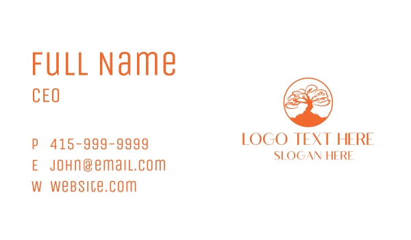 Old Big Tree Business Card Design Image Preview