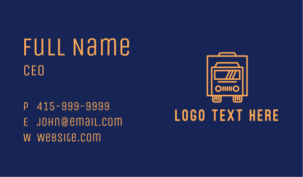 Orange Trucking Company  Business Card Design Image Preview