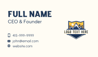 Mountain Shield Sunset Adventure Business Card Image Preview