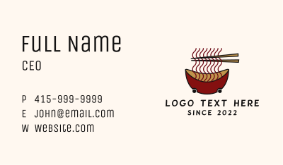 Noodle Bowl Delivery Business Card Image Preview