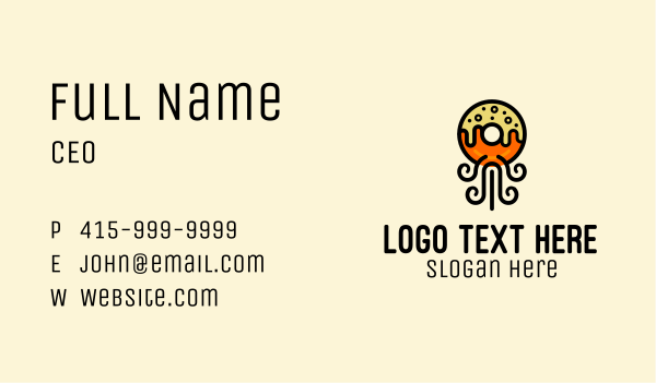 Fried Donut Snack  Business Card Design Image Preview