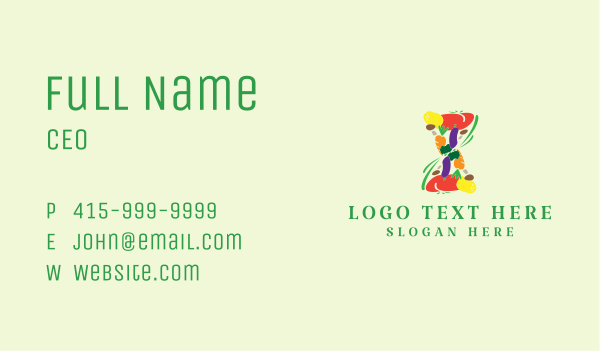 Healthy Organic Produce Business Card Design Image Preview