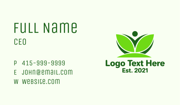 Abstract Natural Wellness Business Card Design Image Preview
