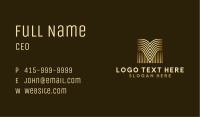 Luxury Golden Letter M Business Card Image Preview