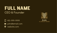 Luxury Golden Letter M Business Card Image Preview