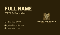 Luxury Golden Letter M Business Card Image Preview