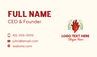 Flaming Chili Pepper Herb Business Card Design