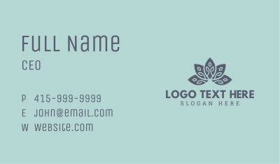 Lotus Leaf Spa Massage Business Card Image Preview