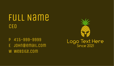 Pineapple Spartan Helmet  Business Card Image Preview