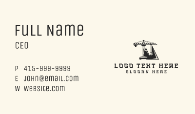 Mountain Crane Mining Business Card Image Preview