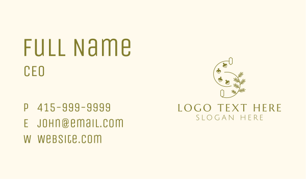 Minimalist Herb Spice Letter S Business Card Design Image Preview