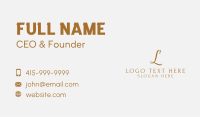 Gold Lifestyle Letter Business Card Image Preview