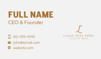 Gold Lifestyle Letter Business Card Design