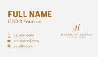Gold Lifestyle Letter Business Card Design