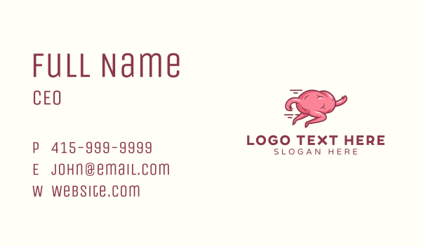 Brain Running Quiz Business Card Design Image Preview