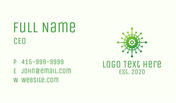 Green Lung Compass Business Card Design Image Preview