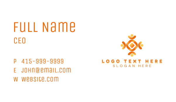 Abstract People Community Business Card Design Image Preview