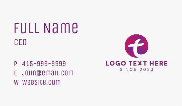 Digital Technology Letter T Business Card Design Image Preview