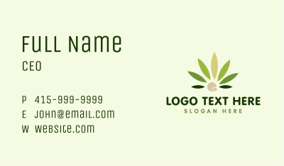 Modern Marijuana Weed Business Card