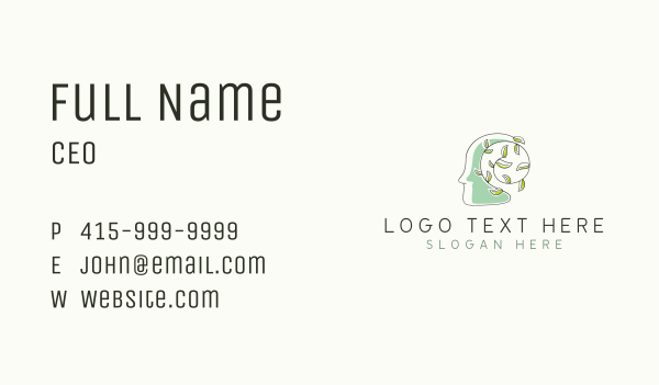 Natural Mental Therapy Business Card Design Image Preview