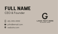 Hammer Construction Letter G Business Card Design