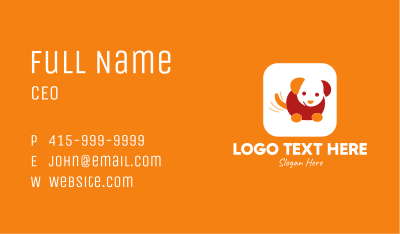 Dog Waggy Tail Business Card Image Preview