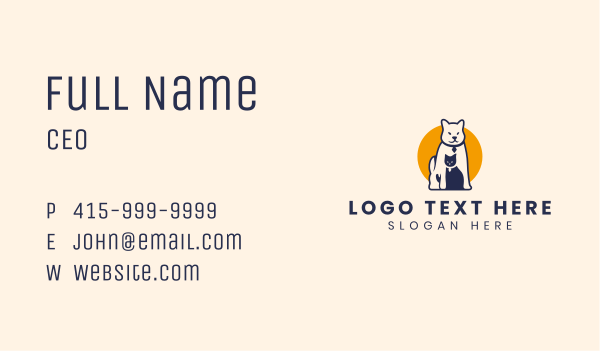 Cat Dog Pet Veterinary Business Card Design Image Preview