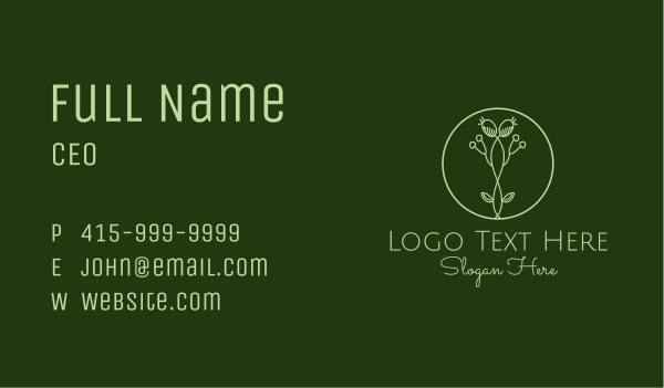 Flower Bud Plant Business Card Design Image Preview