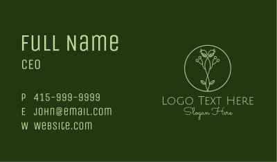 Flower Bud Plant Business Card Image Preview