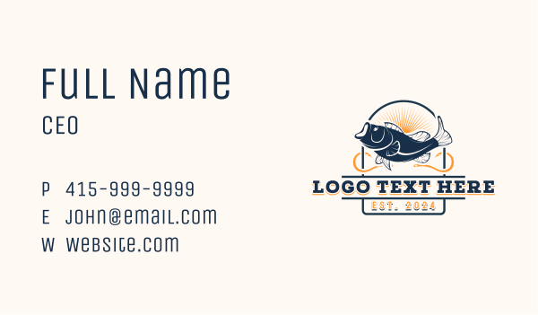 Ocean Seafood Fishing Business Card Design Image Preview