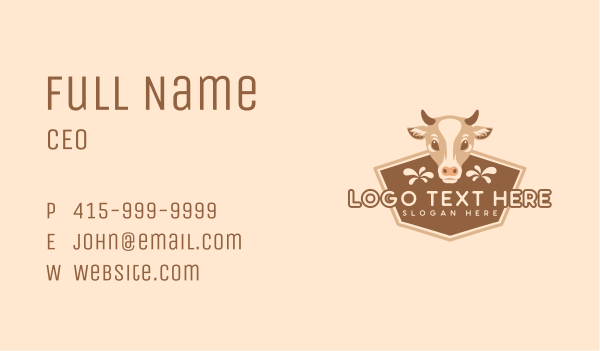Dairy Milk Cow Business Card Design Image Preview