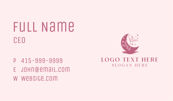 Organic Moon Boutique Business Card Design Image Preview