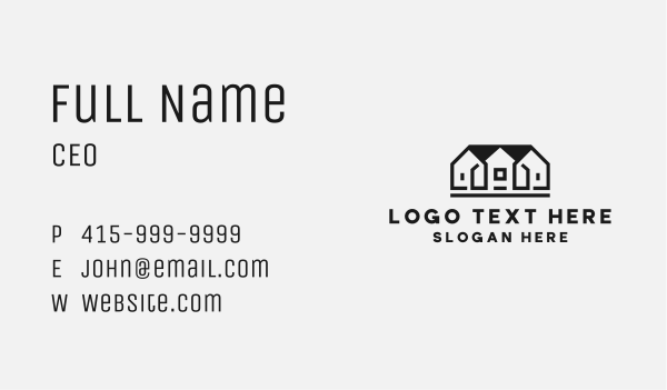 House Roofing Residence Business Card Design Image Preview