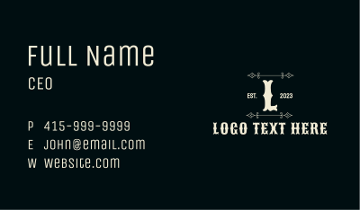 Classic Western Lettermark Business Card Image Preview