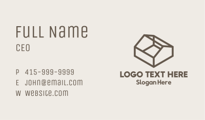 Wooden House Carpentry Business Card