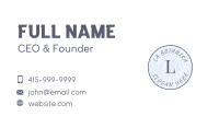 Cosmetics Serif Lettermark Business Card Image Preview