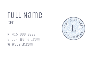 Cosmetics Serif Lettermark Business Card Image Preview