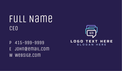 Chat Programming Software Business Card Image Preview