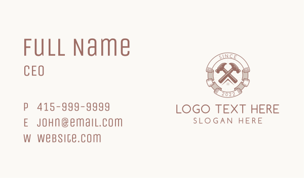 House Hammer Renovation  Business Card Design Image Preview