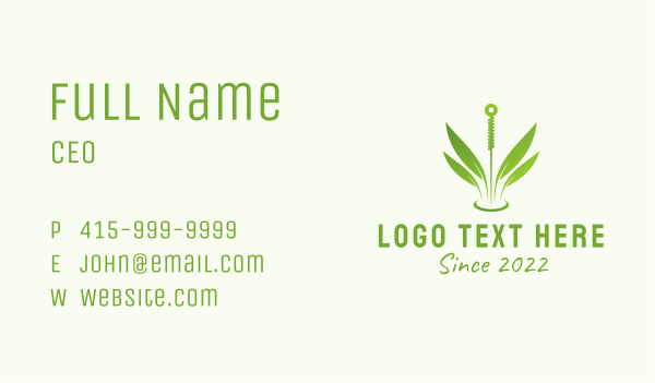 Organic Acupuncture Therapy Business Card Design Image Preview