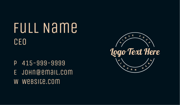 Premium Studio Wordmark Business Card Design Image Preview