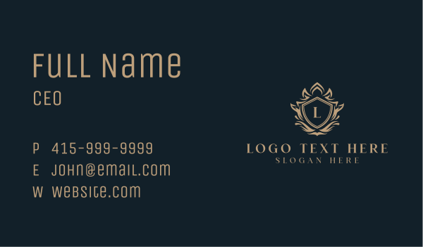 Royalty Shield Crown Business Card Design Image Preview