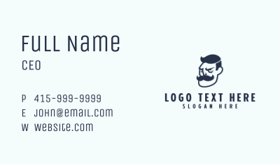 Mustache Man Apparel Business Card Image Preview