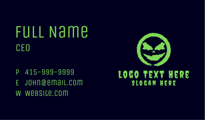 Scary Graffiti Ghost Business Card