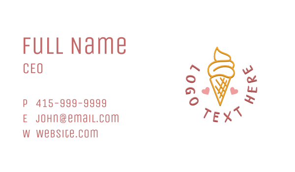 Ice Cream Snack Business Card Design Image Preview