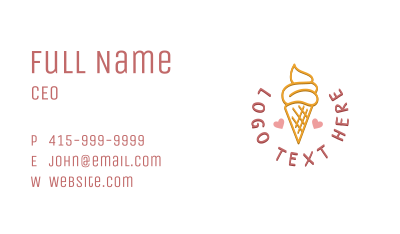Ice Cream Snack Business Card Image Preview