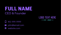 Neon Cyber Wordmark Business Card Image Preview