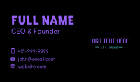 Neon Cyber Wordmark Business Card Image Preview