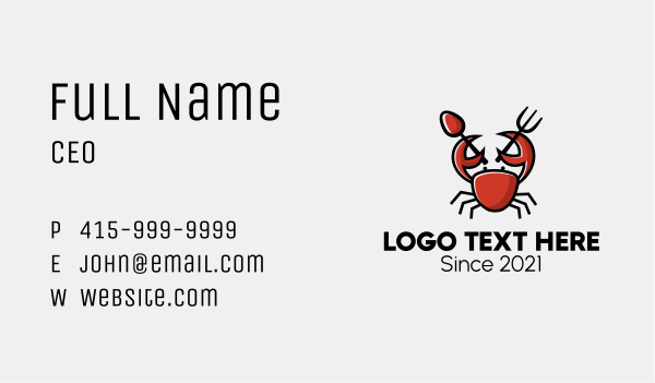 Crab Seafood Restaurant Business Card Design Image Preview